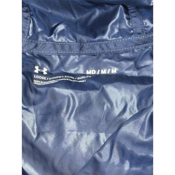 Under Armour Womens Auburn Tigers 1/2 Zip Snap Hooded Pullover Windbreaker Sz M - Picture 3 of 5